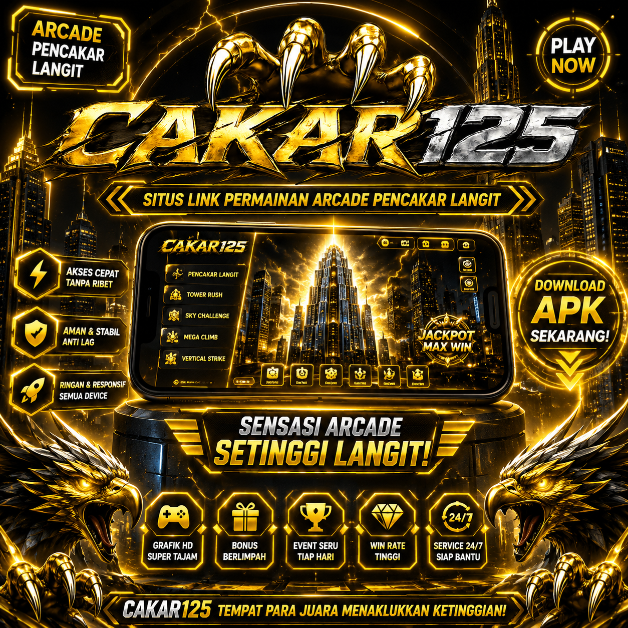 CAKAR125 - Download APK Situs Link Permainan Arcade Cakar Singa !